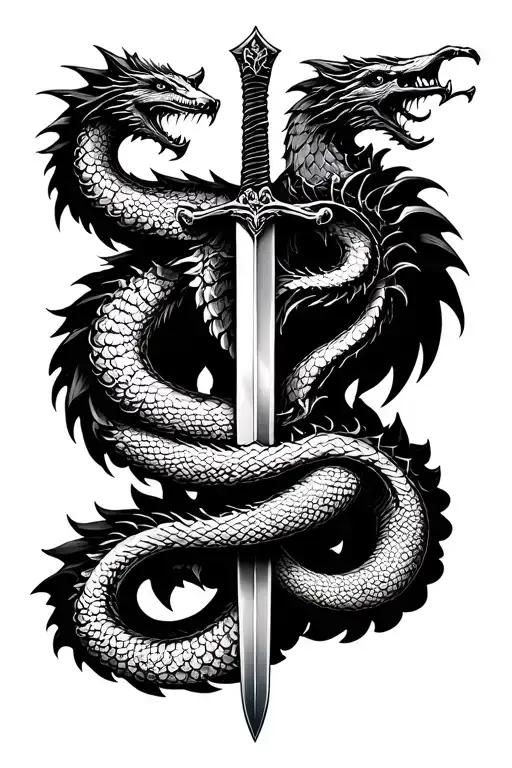 Sword Of Gryffindor With Basilisk Intertwining