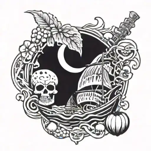 Luffy Demon Fruit And Ship