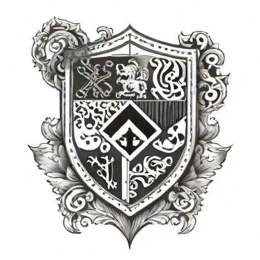 Medium Tattoo Where It Appears The Shield Of Ponferradina Sd And Oviedo Fc