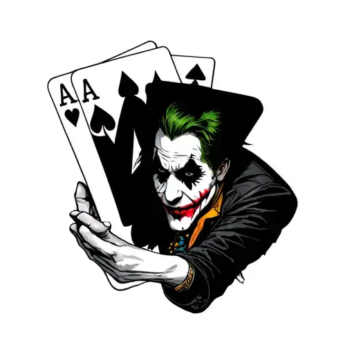 Joker Holding Ace Of Diamond