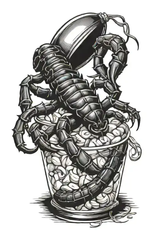 Scorpion In Cork Jar Overflowing With Love