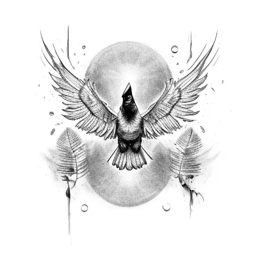 Raven Wing Sunshine Rain