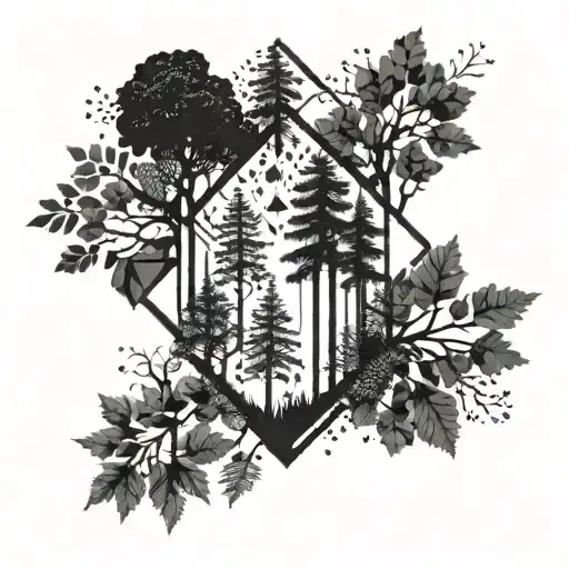 A Geometric Forest Design On The Forearm Minimalism