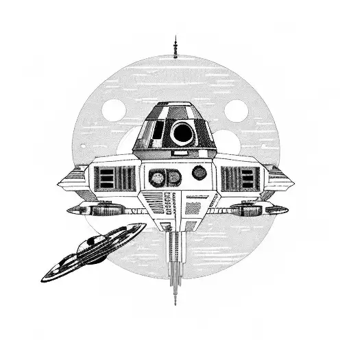 Space With Spaceships Based On Star Wars