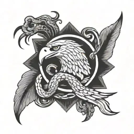 Eagle And Snake For Thigh