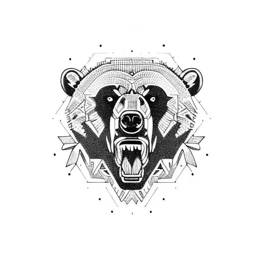 Growling Grizzly Bear