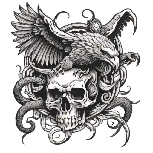 Skull Snake Eagle