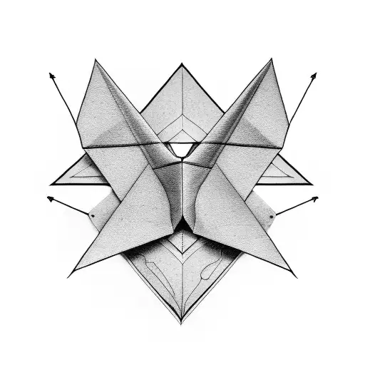 Paper Airplane With Shadow