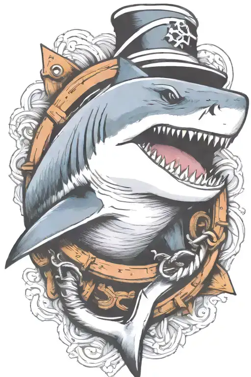 Shark Biting An Anchor
