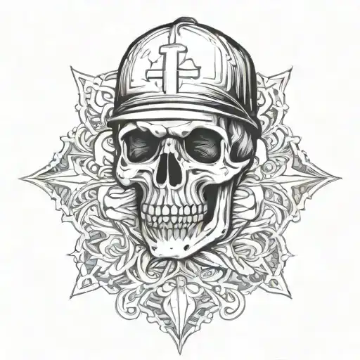 A Nomad With A Skull And Cross Bones