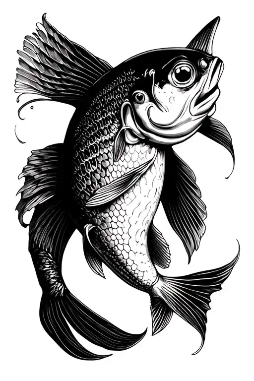 Polinesich's Tattoo With Fish