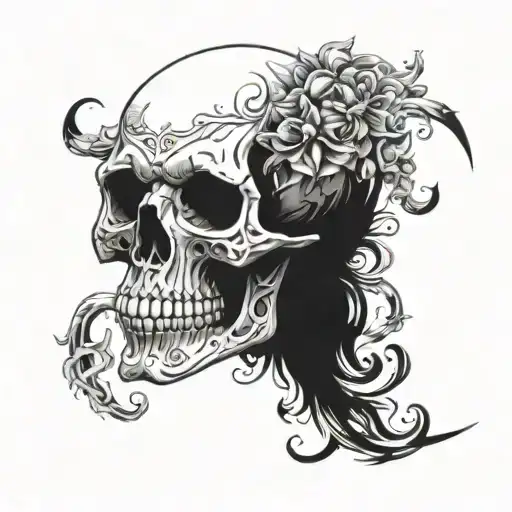 Skull Tattot For Arm