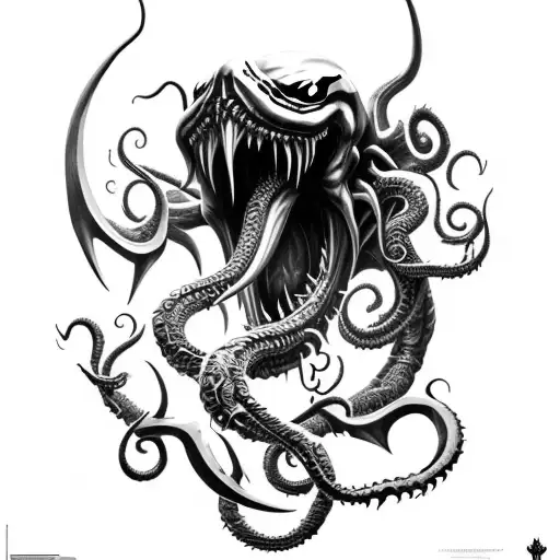 Big Sharp Blade Axe Inspired By Venom And Cthulhu