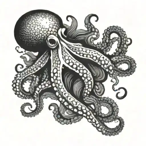Octopus With Sunken Ship