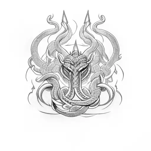 Loki With Jormungandr And Fenrir