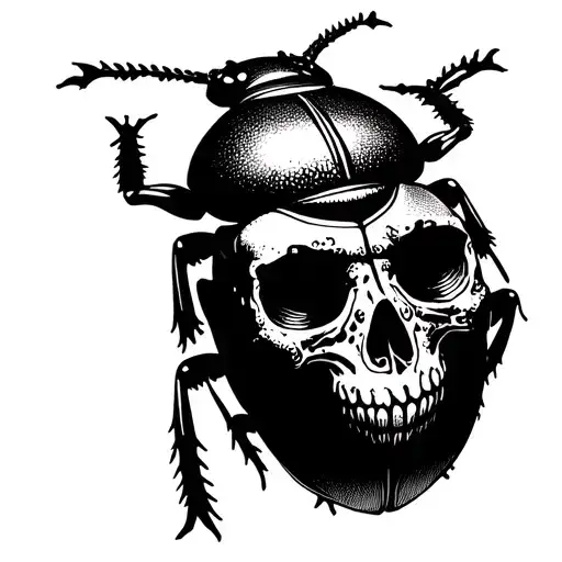 Beetle With Skull On Its Back