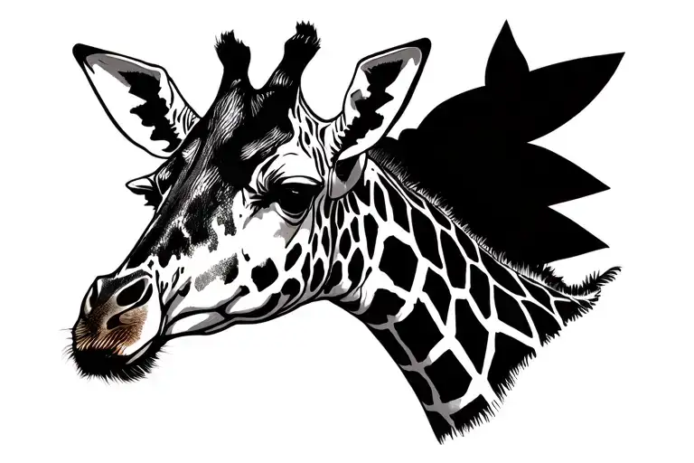 Solid Black Giraffe
