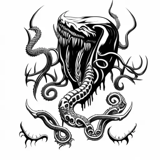 Axe Inspired By Venom And Cthulhu