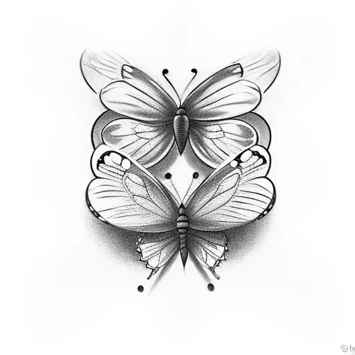 2 Small Butterflies That Represent My Great-grandmother And My Mother For A Man