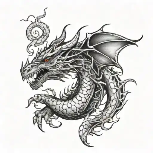 Caraxes Dragon Red Ink