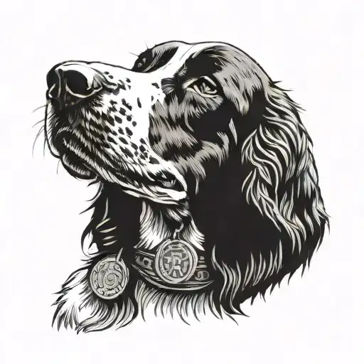 Springer Spaniel With Ironman Finisher Medal Around Its Neck