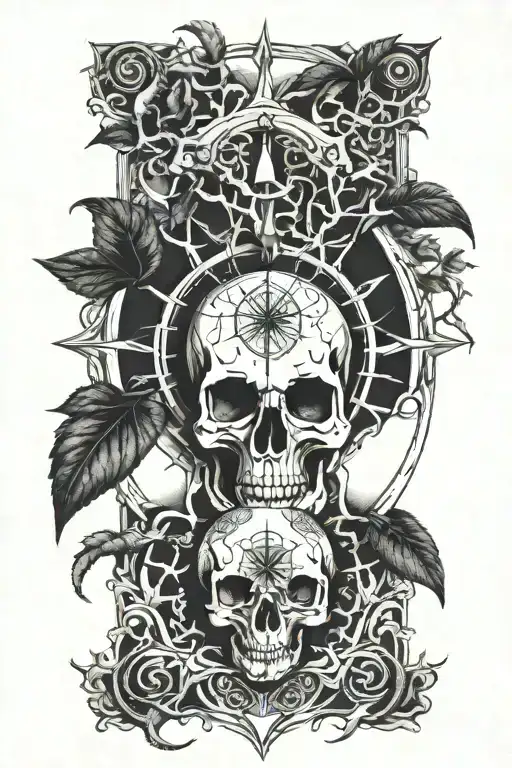 Yggdrasil Skull Compass