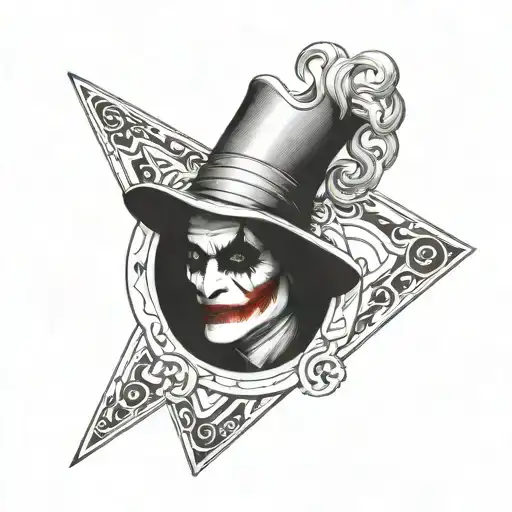 Joker Card With Finger Print Inside