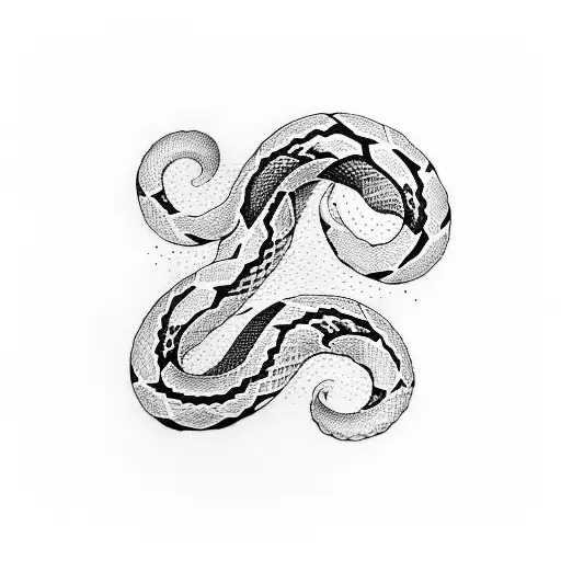 Fineline Dotwork Simple Snake