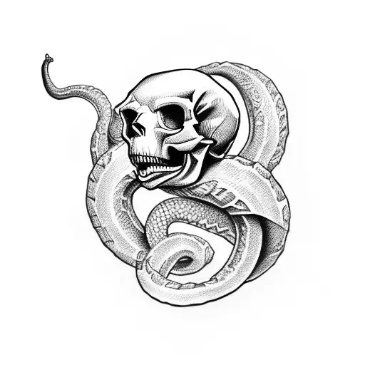 Skull Snake Bitting