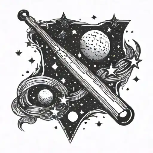 A Cosmic Baseball Bat Swinging Through The Stars