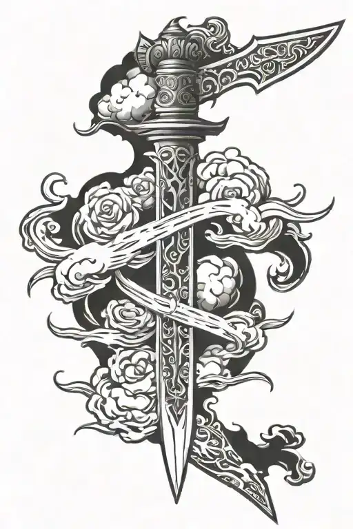 A Dagger That Cuts Through Clouds Surrounding