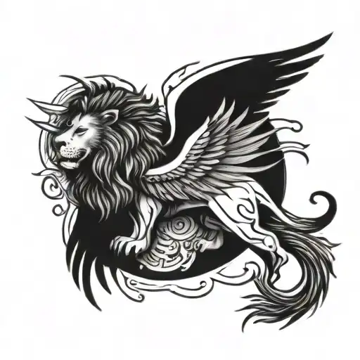 Lion And Wings Spread