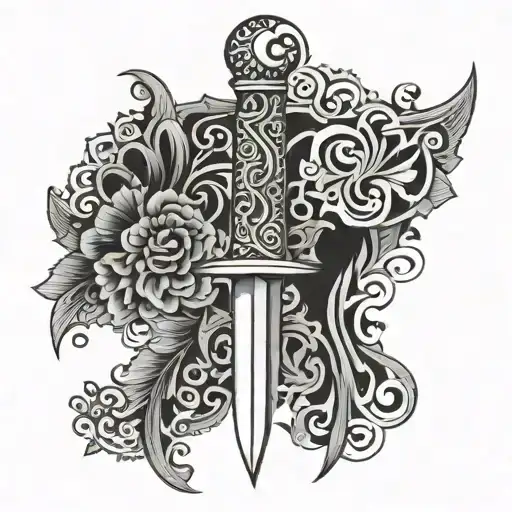 Turkish Dagger With Turkish Pattern