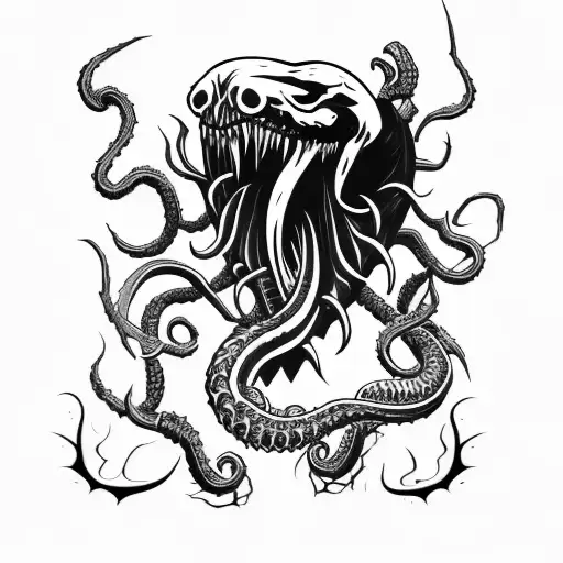 Axe Inspired By Venom And Cthulhu