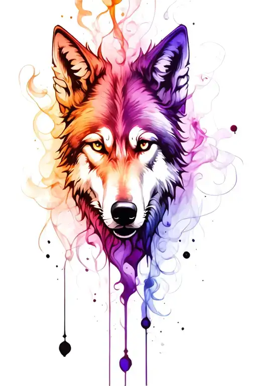 Wolf Fading Into Smoke