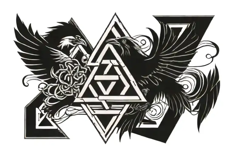 Crows Valknut Symbol