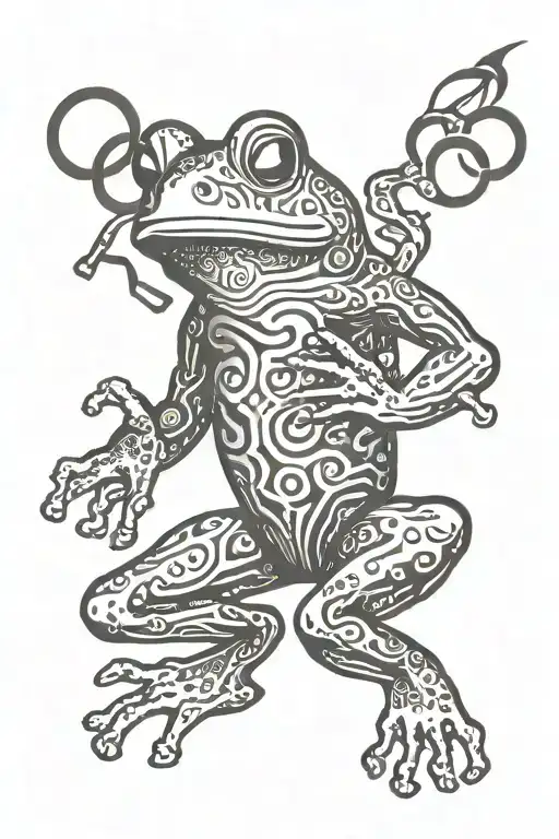 The Logo Of The Olympic Games 80 And Frog