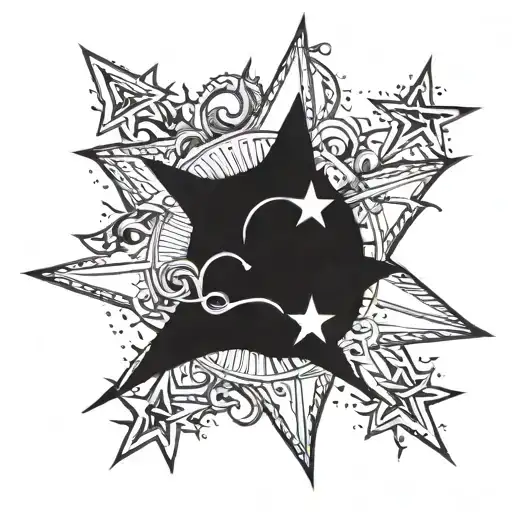 Three Stars And A Sun With As Initials