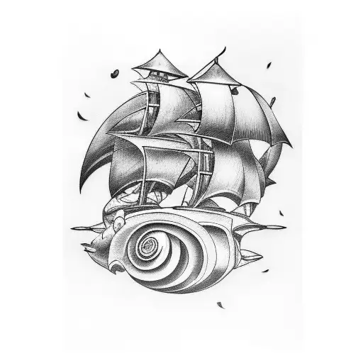 Storm Clouds Skull Ship