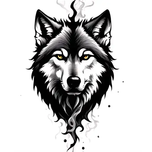 Wolf Body Fading Into Smoke