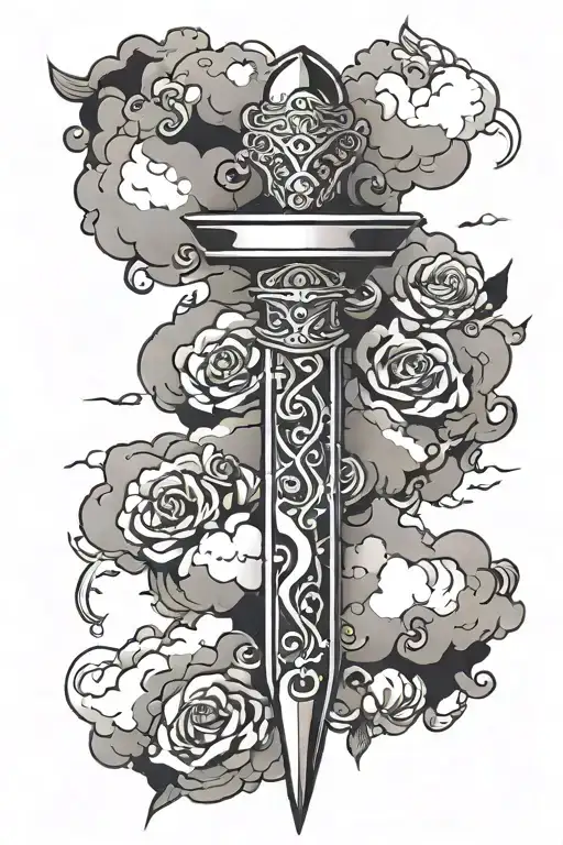 A Dagger That Cuts Through Clouds Surrounding