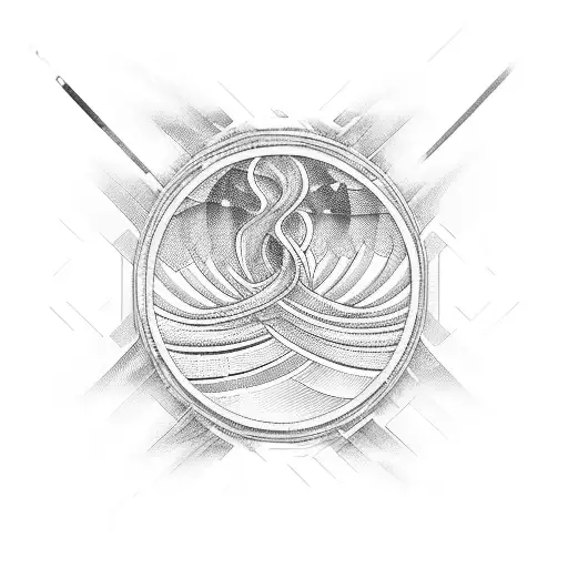 A Spiritual Symbol Merging With Electronic Music Waves