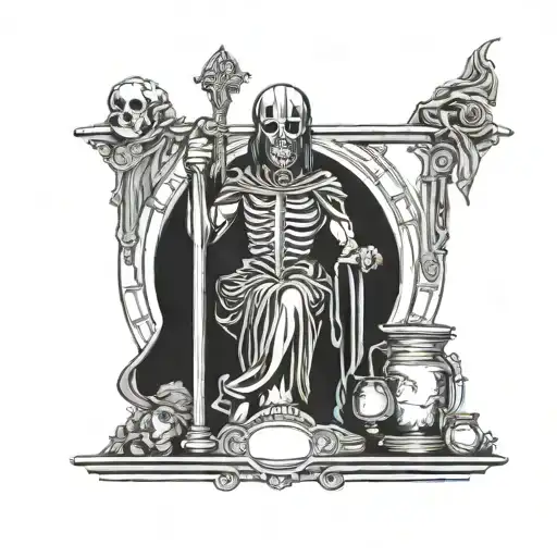 Justice Tarot Card Macabre