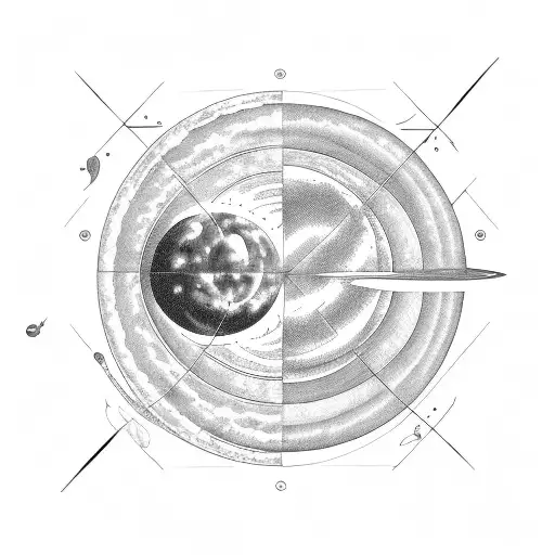 Solar System On The Back With Sun And Moon Above Under The Neck