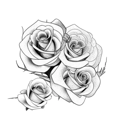 Dark Forearm Tattoo With A Dead Tree And Roses