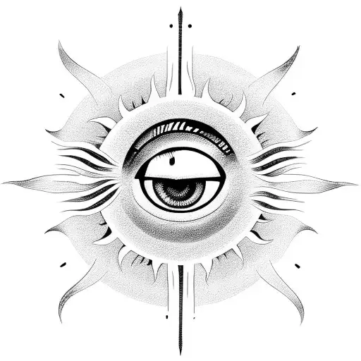 Coverup Of Eye Of Horus With Sun