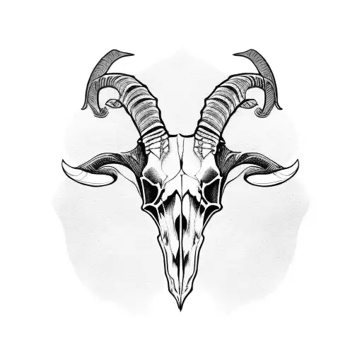 Goat Skull From The Front