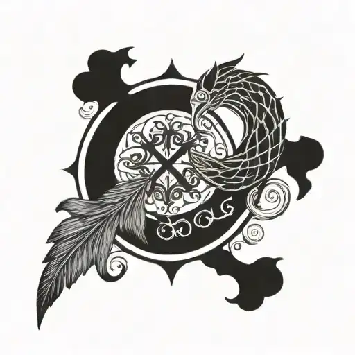 Azorean Egal And Ukrain Symbol