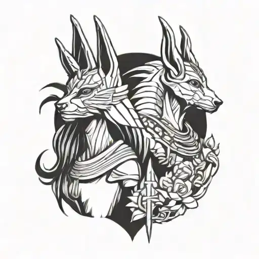 Anubis And A Demon Girl