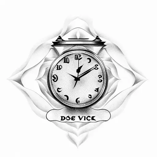 Bible Verse With Rose Clock And Dove